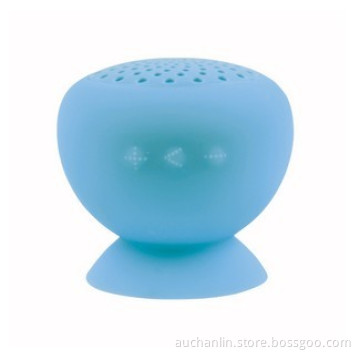 Mini Bluetooth Speaker with Suction Cup Base, Blue Color